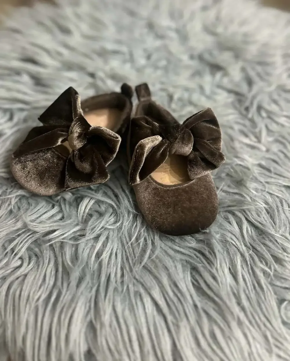 Old Navy Baby Velvet Bow Ballet Flats